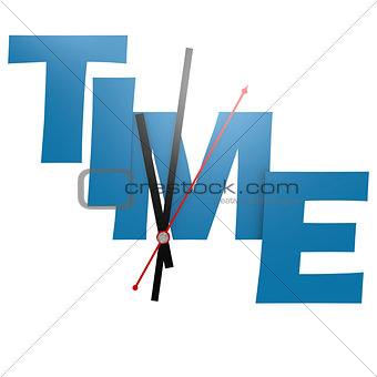 Time word with clock