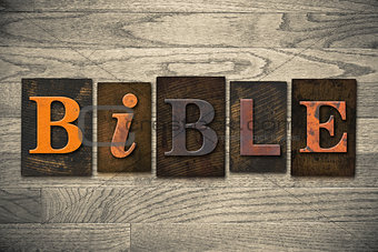 Bible Concept Wooden Letterpress Type