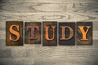 Study Concept Wooden Letterpress Type