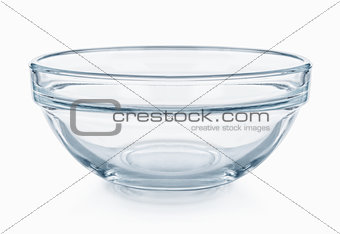 Glassware. Empty salad bowl on a white background