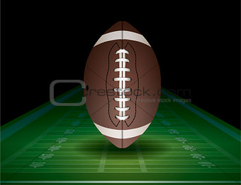 American Football and Field Illustration