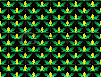 Seamless decorative pattern with a leaves