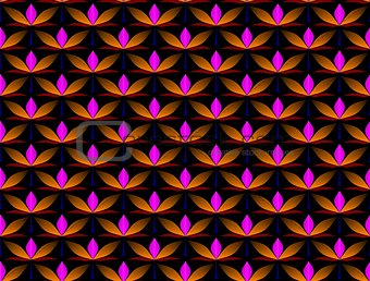 Seamless decorative pattern with a leaves