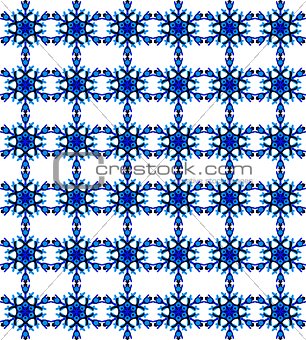 Seamless decorative pattern with a snowflaces