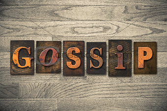 Gossip Concept Wooden Letterpress Type