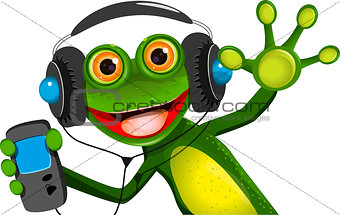Frog In Headphones