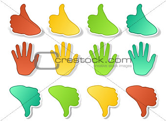 Hands expressions stickers