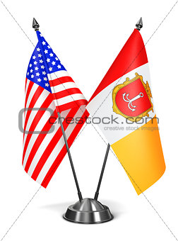 USA and People's Republic - Miniature Flags.