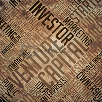 Venture Capital - Grunge Brown Word Collage.