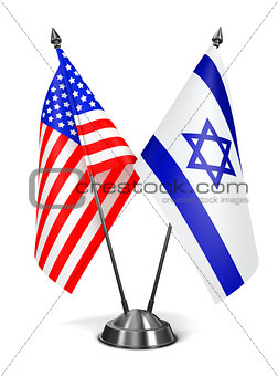 USA and Israel - Miniature Flags.