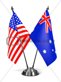 USA and Australia - Miniature Flags.