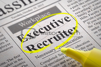 Executive Recruiter Vacancy in Newspaper.