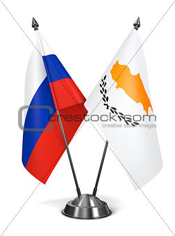 Russia and Cyprus - Miniature Flags.