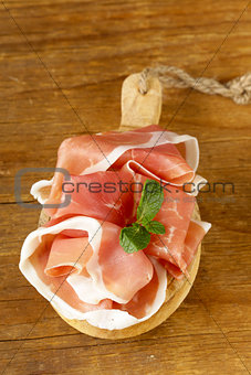 parma ham (jamon) traditional Italian meat specialties