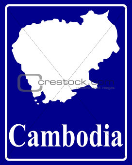 silhouette map of Cambodia