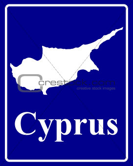 silhouette map of Cyprus