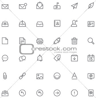 Email icon set