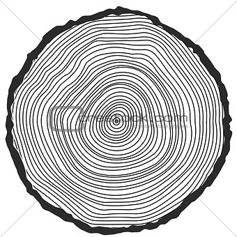 Vector conceptual background with tree-rings.