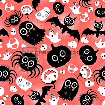funny halloween monster pattern