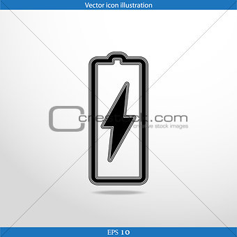 Vector battery web flat icon