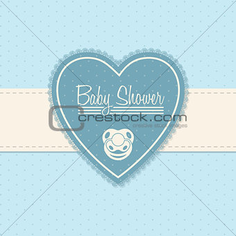 Baby shower invitation design in blue