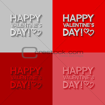 Set of Valentines day greeting cards