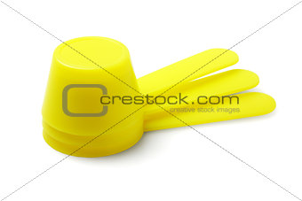 Yellow Plastic Scoops 