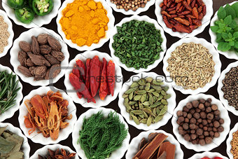 Herb and Spice Food Selection