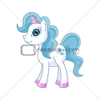 Vector illustration of cute horse princess
