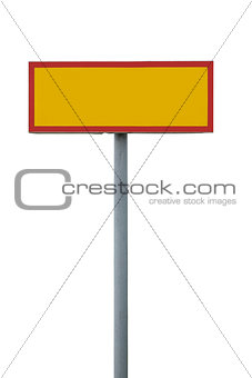 Blank warning sign