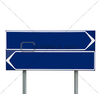 Blue Direction Signs