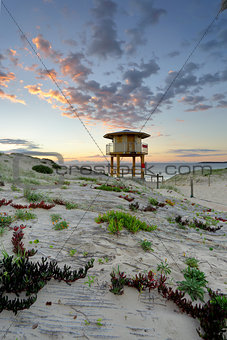 Wanda Beach Surf Life Guard  Lookout Tower at sunrise