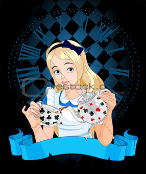 Alice takes tea cup