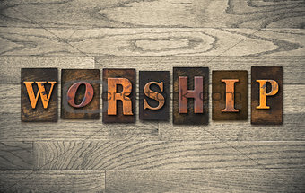 Worship Wooden Letterpress Concept
