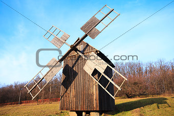 Old wooden windmill, Pirogovo Museum, Kiev, Ukraine