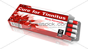 Cure For Tinnitus Red Open Blister Pack.