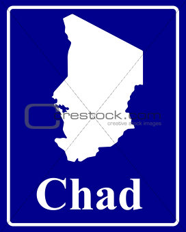 silhouette map of Chad