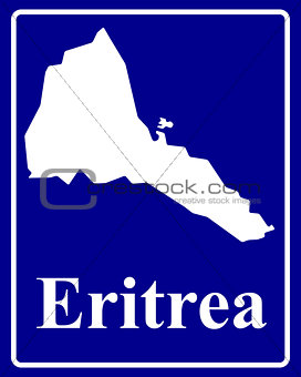 silhouette map of Eritrea