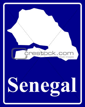 silhouette map of Senegal