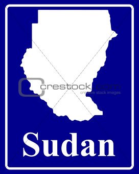 silhouette map of Sudan