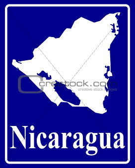 silhouette map of Nicaragua 