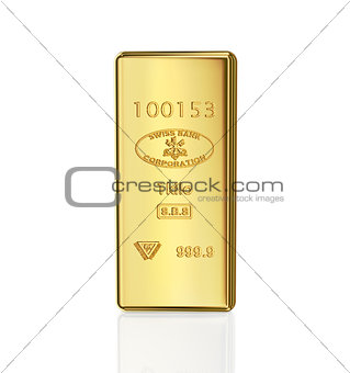 gold bar on gray gradient background
