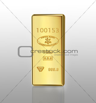 gold bar on gray gradient background