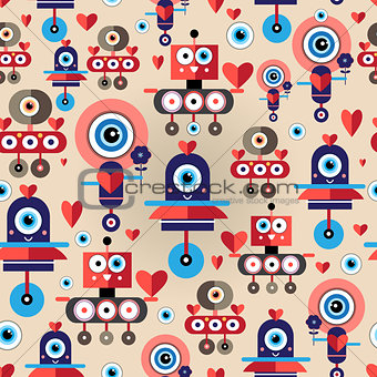 pattern amusing lovers robots