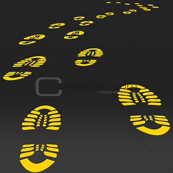 Footstep vector.