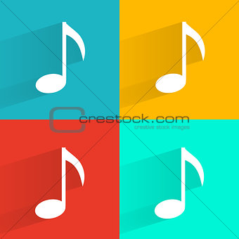 Set of music notes vector