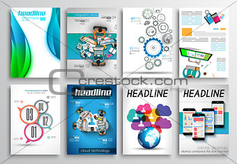 Set of Flyer Design, infographics. Brochure Designs