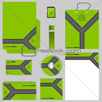 Green business vector set