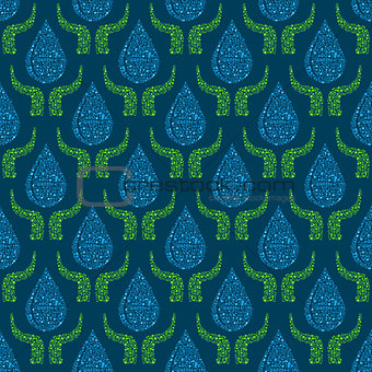Go Green Concept Seamless Pattern