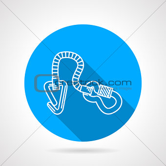 Flat color icon for climbing gear